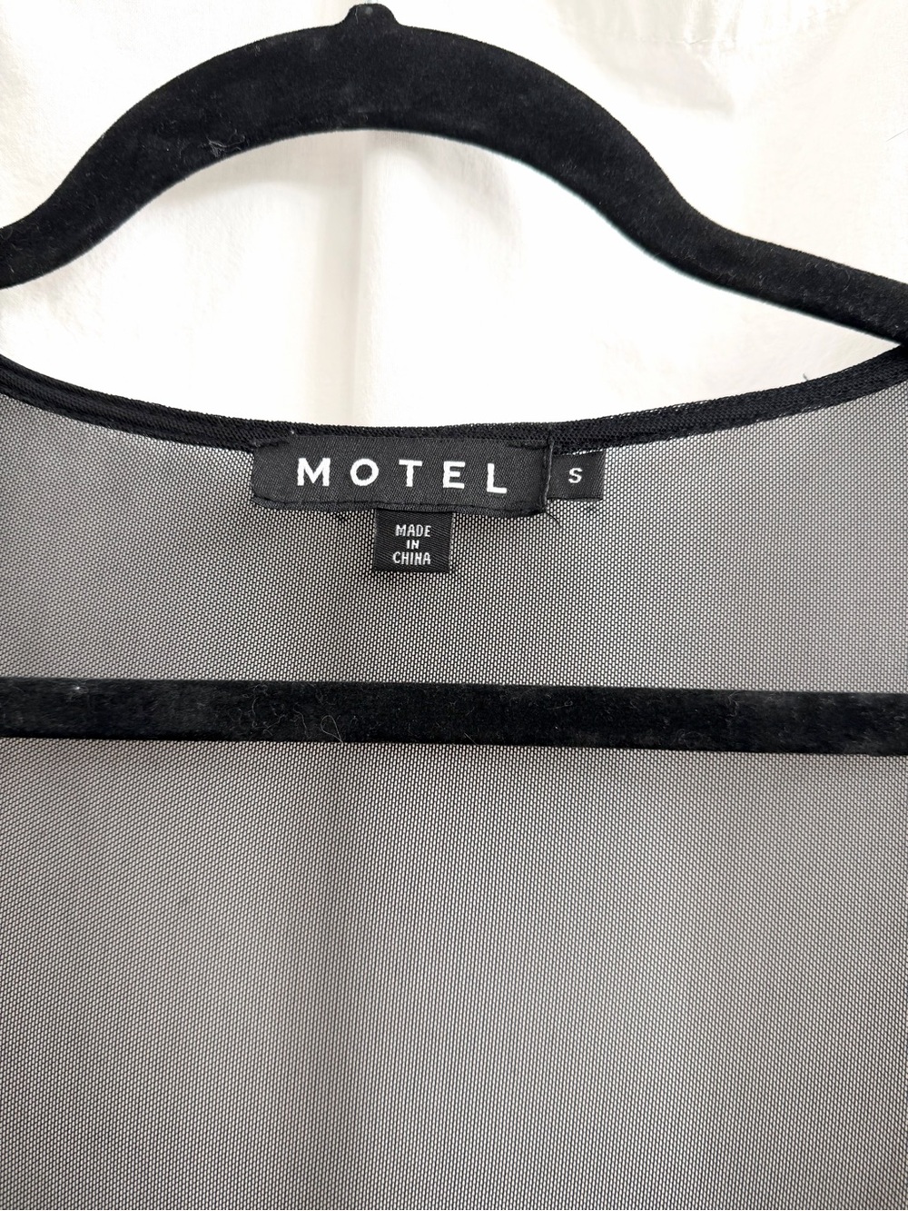 Motel Rocks Black Mesh-Panel Mini Dress - Picture 2 of 3
